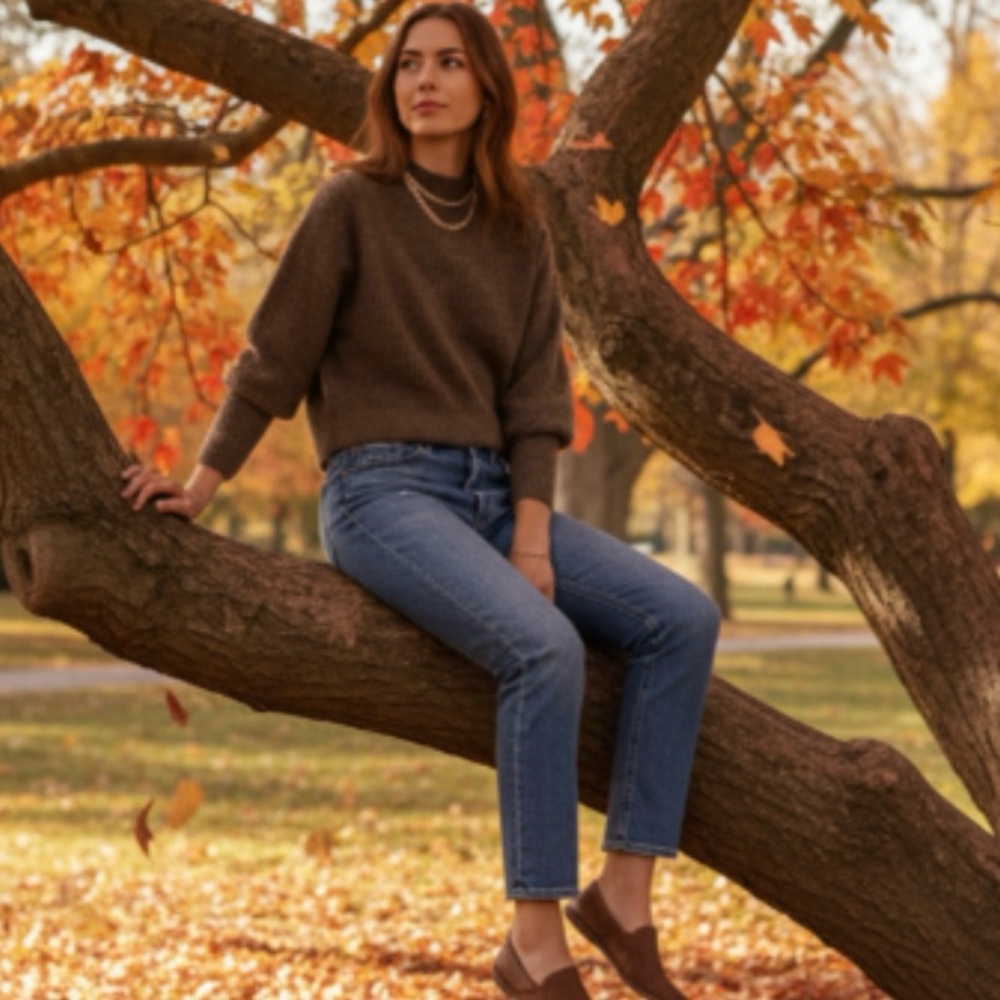 Heartloom “CELINE MARLED” Brown Heather Sweater